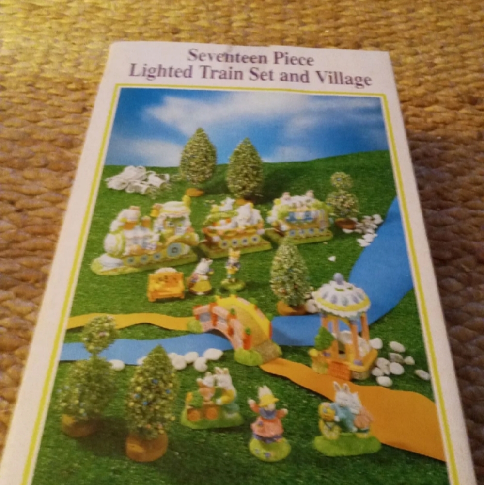 Easter village 17 piece